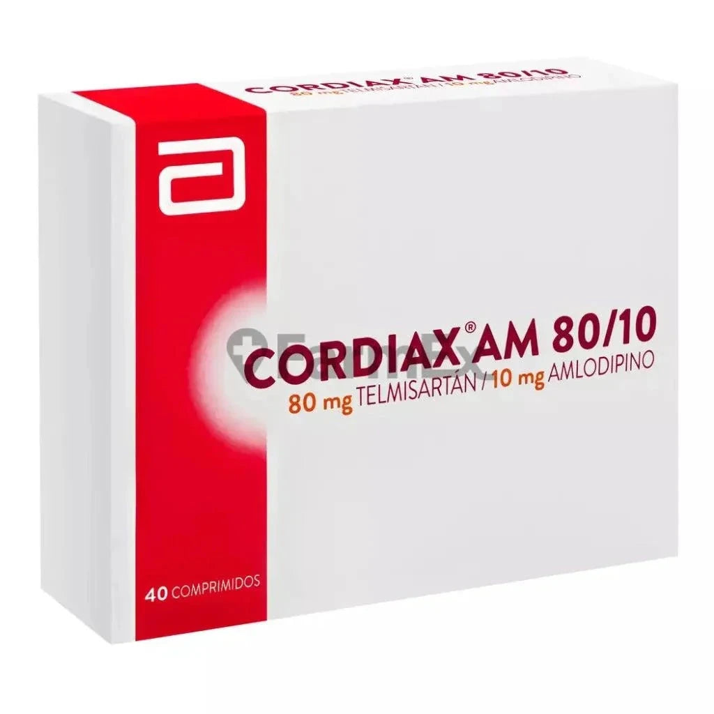 Cordiax AM 80 mg / 10 mg x 40 comprimidos Farmex-Receta Solidaria-Persistente